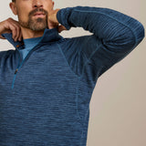 Ariat Men's Rebar Gridwork Baselayer 1/4 Zip Watch Window T-Shirt