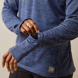Ariat Women's Rebar Gridwork Baselayer 1/4 Zip Watch Window T-Shirt