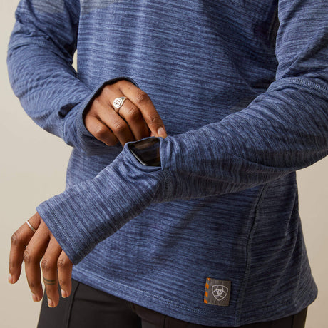 Ariat Women's Rebar Gridwork Baselayer 1/4 Zip Watch Window T-Shirt