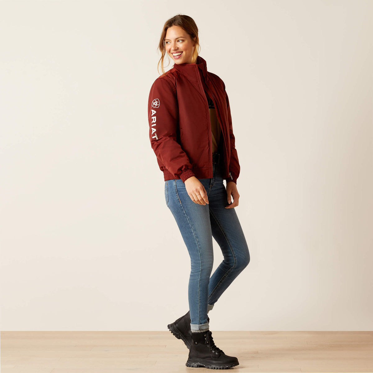 Ariat Women's Stable Insulated Jacket - Black - Fired Brick
