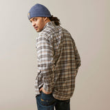 Ariat Men's Rebar Flannel DuraStretch Long Sleeve Work Shirt - Alloy Plaid