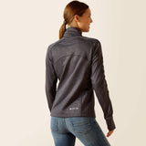 Ariat Women's Tek Team 1/2 Zip Sweatshirt - Navy Heather - Ebony Grey