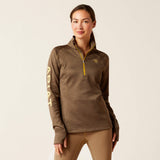 Ariat Women's Tek Team 1/2 Zip Sweatshirt - Navy Heather - Canteen