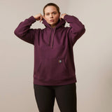 Ariat Women's Rebar Workman Graphic Hoodie - Potent Purple/Peppercorn