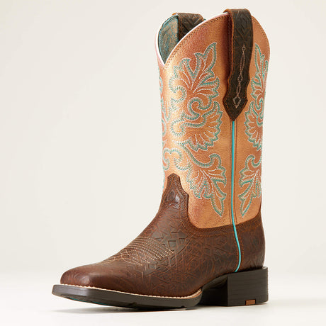 Ariat Women's Round Up StretchFit Wide Square Toe Western Boot