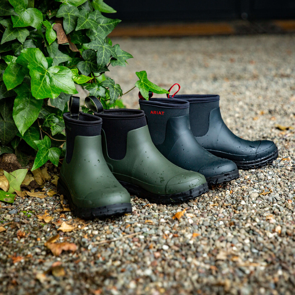 Ariat Women's Kelmarsh Shortie Rubber Boot #colour_green