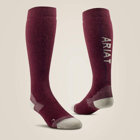Ariat Women's Country Performance Merino Socks - Tawny Port