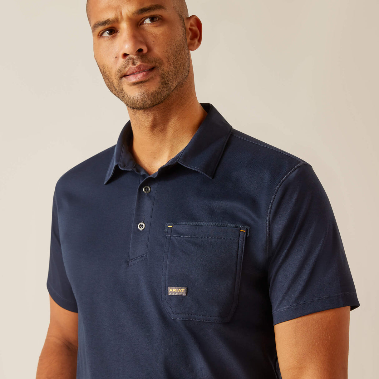 Ariat Men's Rebar Foreman Ss Polo Shirt #colour_navy