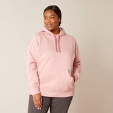 Ariat Women's Rebar Workman Graphic Hoodie - Mauveglow Heather/Antler