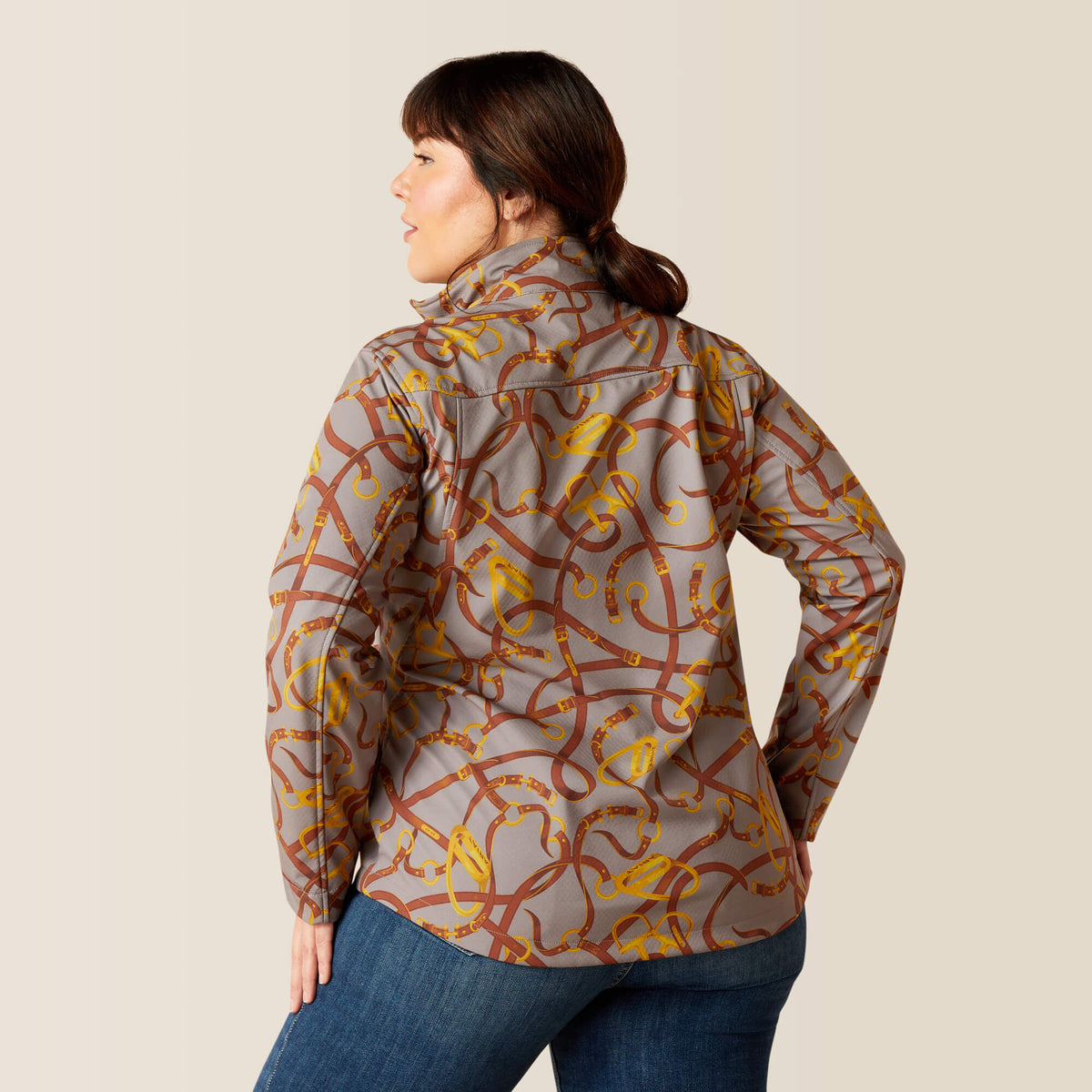 Ariat Women's New Team Softshell Jacket - Zinc Bridle