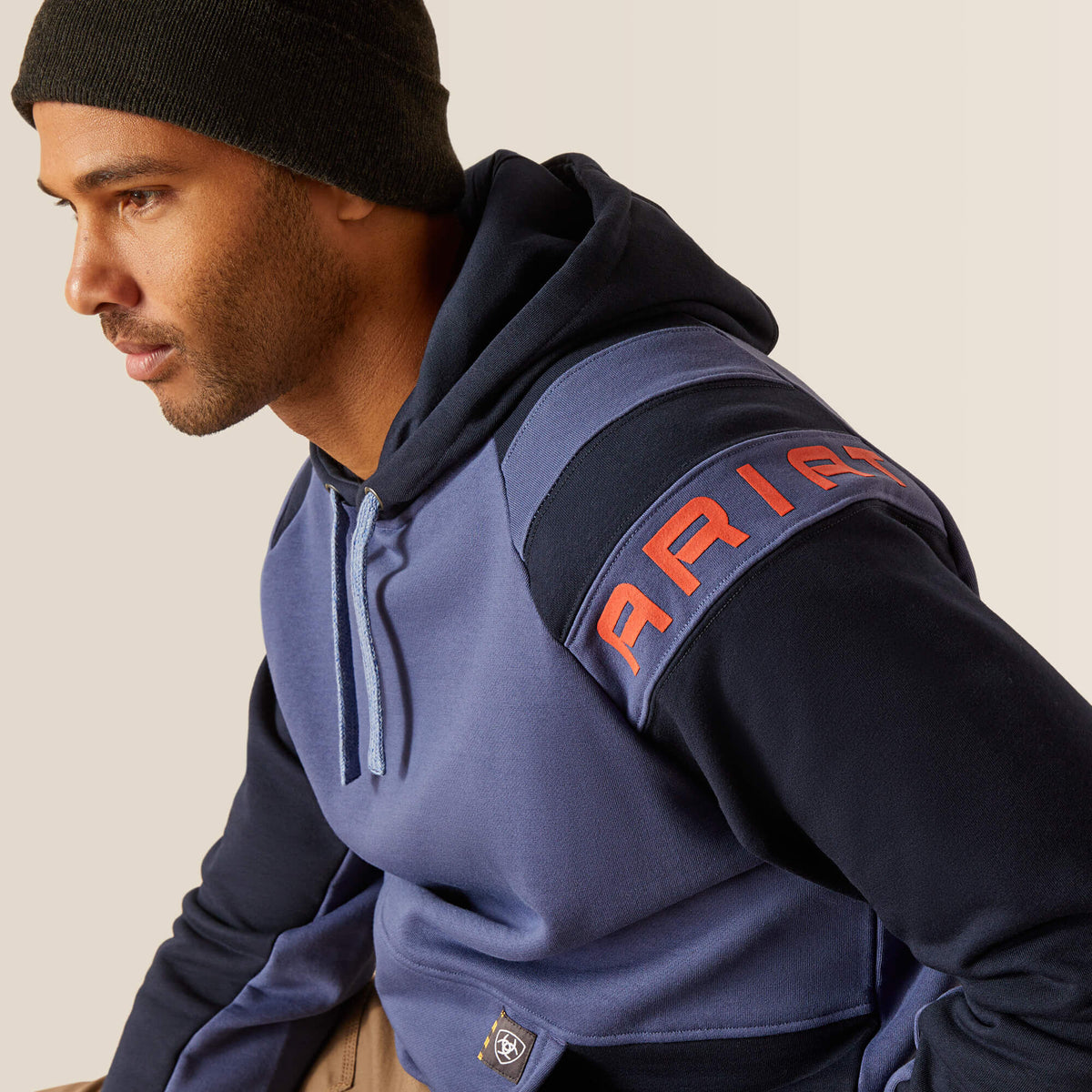 Ariat Men's Rebar Workman Colorblock Logo Hoodie