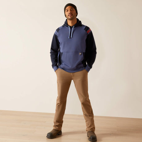 Ariat Men's Rebar Workman Colorblock Logo Hoodie