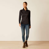 Ariat Women's Sunstopper 3.0 1/4 Zip Baselayer - Black