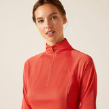 Ariat Women's Sunstopper 3.0 1/4 Zip Baselayer - Baked Apple