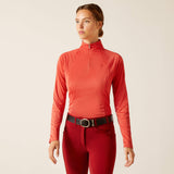 Ariat Women's Sunstopper 3.0 1/4 Zip Baselayer - Baked Apple