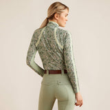 Ariat Women's Sunstopper 3.0 1/4 Zip Baselayer - Green Baroque