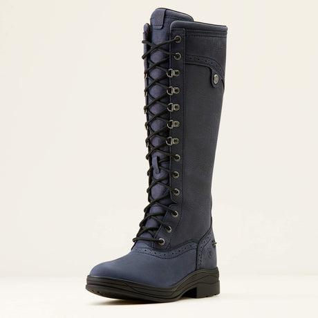 Ariat Women's Wythburn Tall Waterproof Boot - Dark Brown - Navy