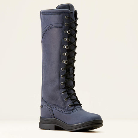 Ariat Women's Wythburn Tall Waterproof Boot - Dark Brown - Navy