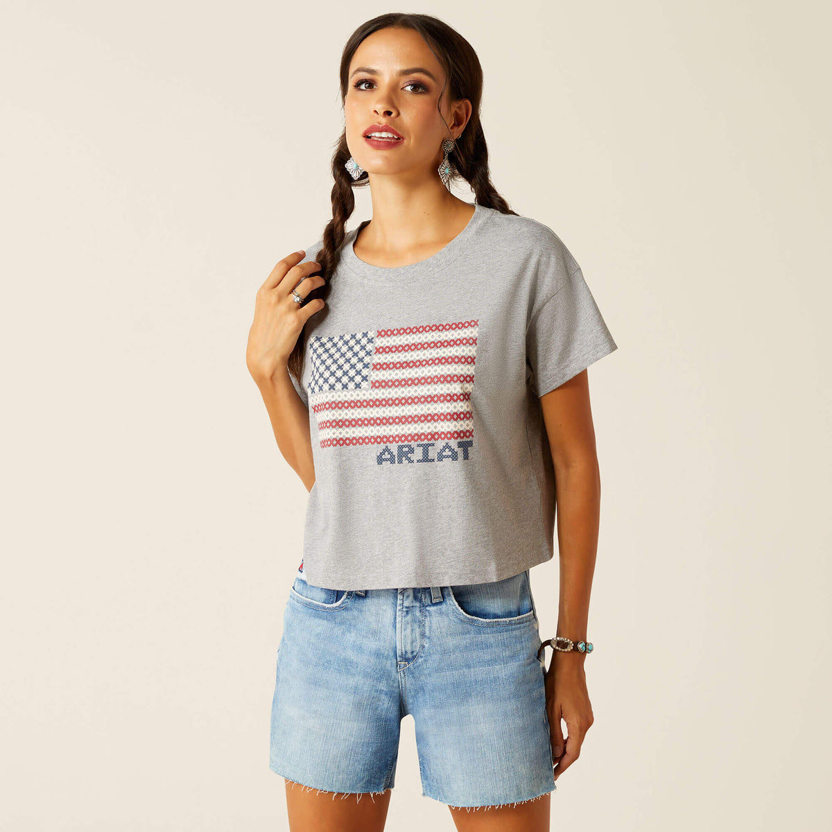 Ariat Women's Homespun Flag T-Shirt