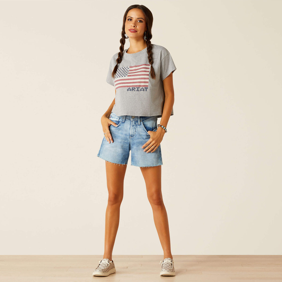 Ariat Women's Homespun Flag T-Shirt