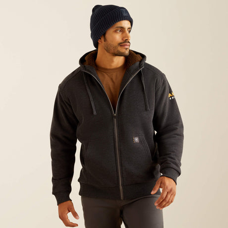 Ariat Men's Rebar All-Weather Sherpa-Lined Full Zip Hoodie
