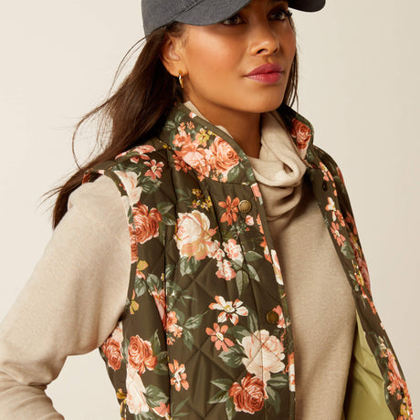 Ariat Women's Woodside Vest - Navy - Rosegarden Print