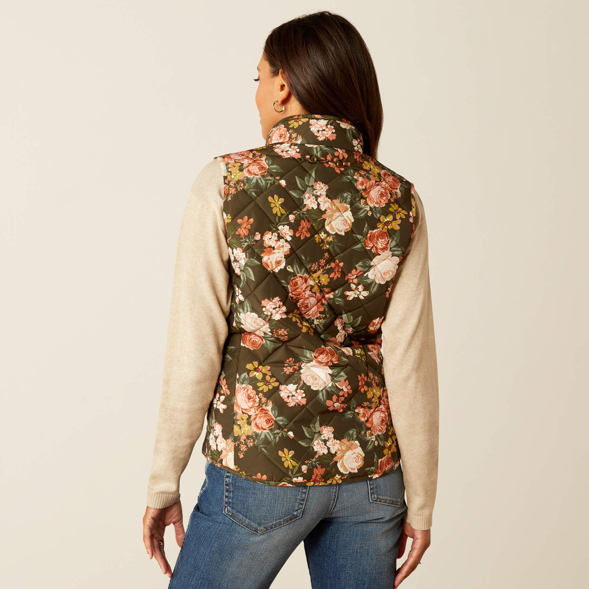 Ariat Women's Woodside Vest - Navy - Rosegarden Print