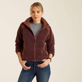 Ariat Women's Lafayette Ful Zip Sweatshirt - Marron