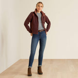 Ariat Women's Lafayette Ful Zip Sweatshirt - Marron