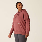 Ariat Women's Rebar Workman Graphic Hoodie - Roan Rouge/Catawba Grape