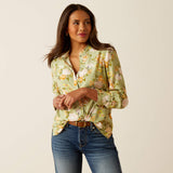Ariat Women's Clarion Long Sleeve Blouse - Rosegarden Print