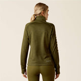 Ariat Women's Tek Team 1/2 Zip Sweatshirt - Navy Heather - Winter Moss