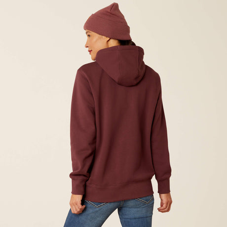 Ariat Women's Rebar Skill Set 1/2 Zip Hoodie - Catawba Grape