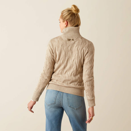 Ariat Women's Alamere 1/2 Zip Sweater - Oatmeal Heather