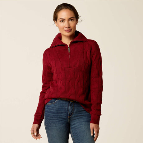 Ariat Women's Alamere 1/2 Zip Sweater - Rubaiyat