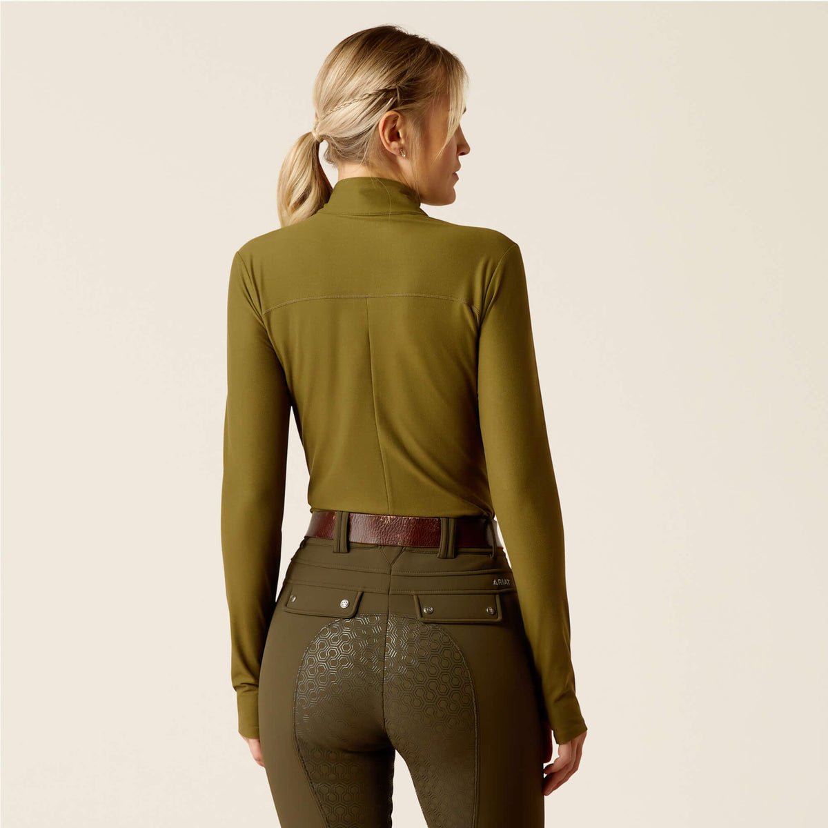 Ariat Women's Lowell 3.0 1/4 Zip Baselayer - Winter Moss