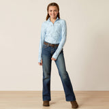 Ariat Youth Lowell 3.0 1/4 Zip Long Sleeve Baselayer - Posey Pony Print - Sketch Horse