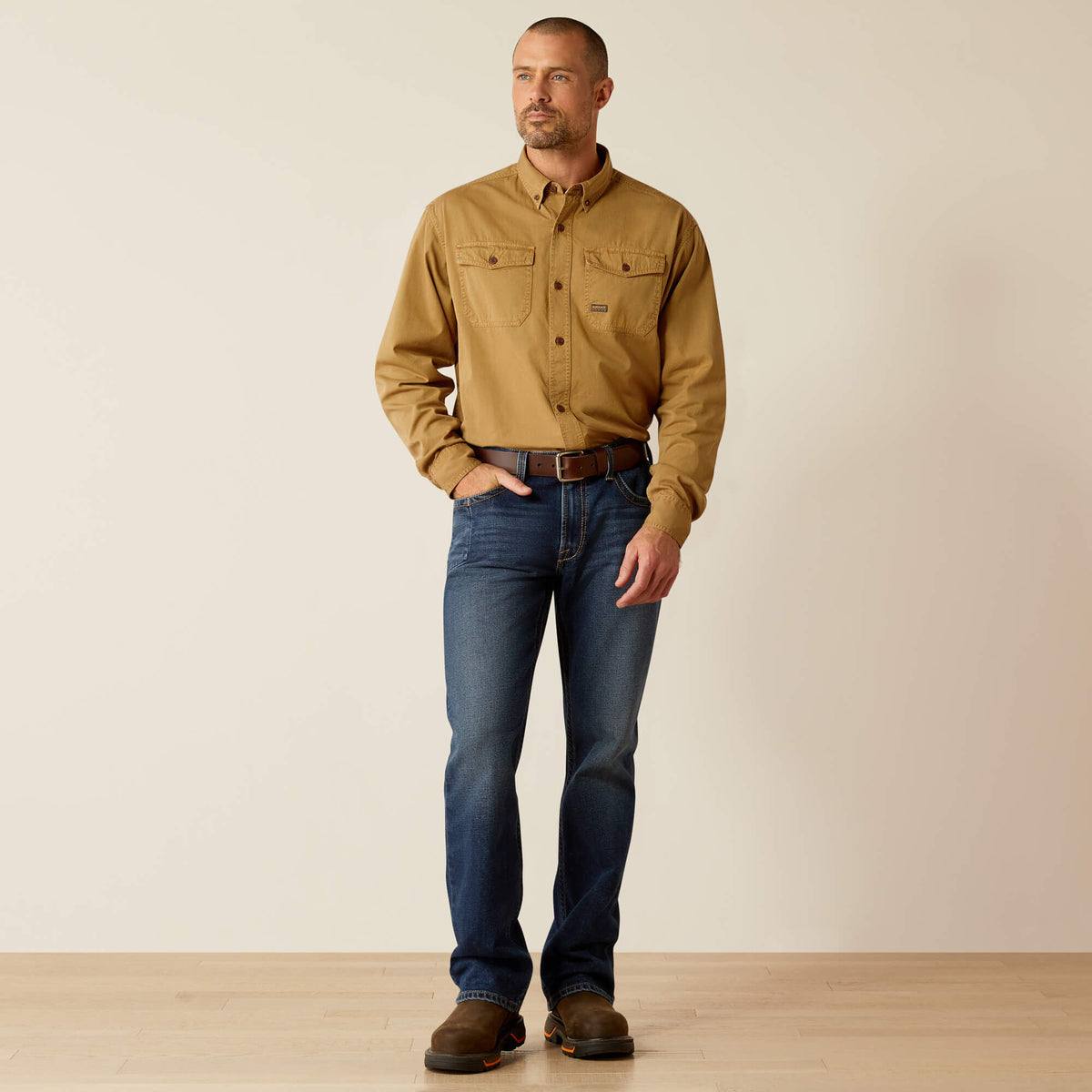 Ariat Men's Rebar Washed Twill   Work Shirt