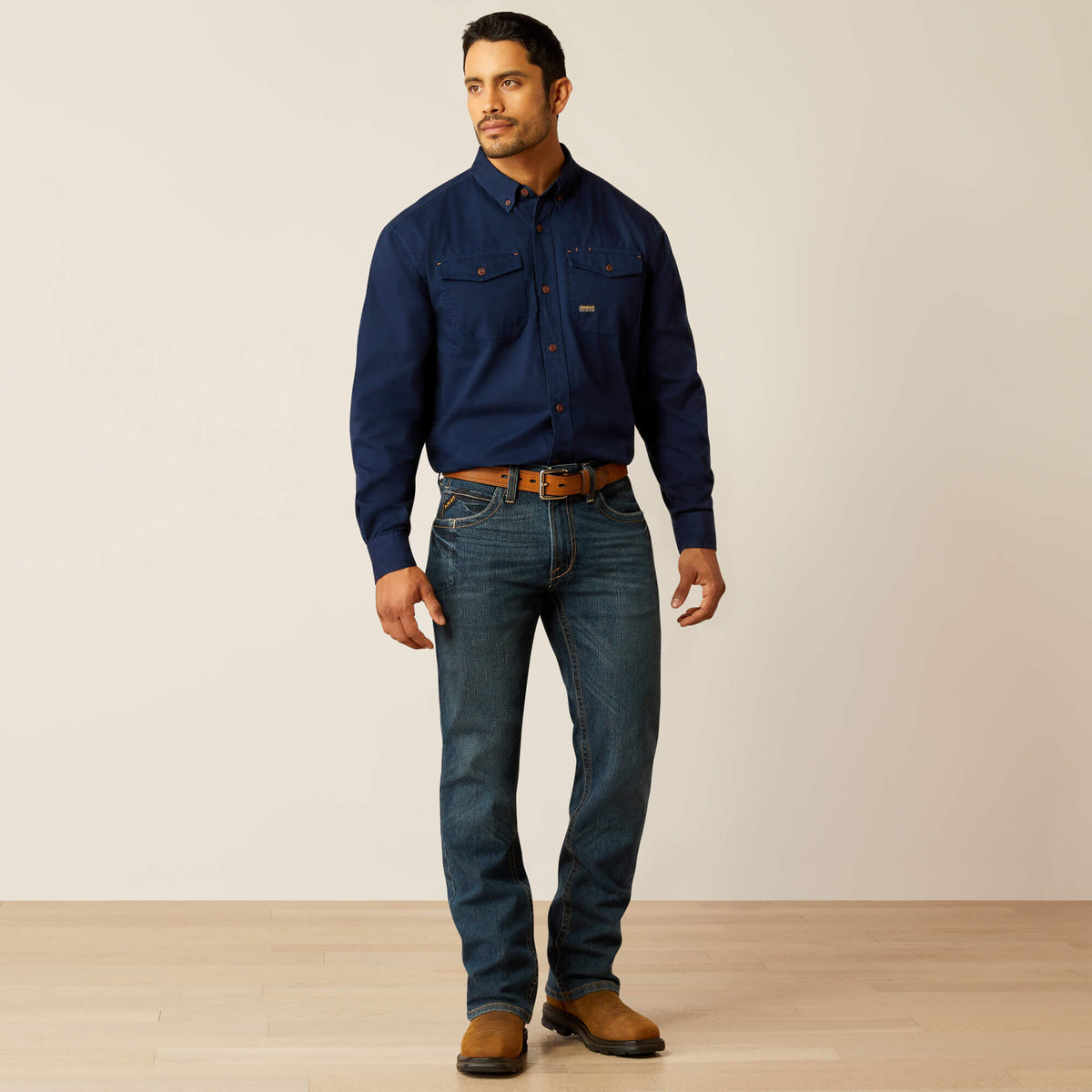 Ariat Men's Rebar Washed Twill   Work Shirt