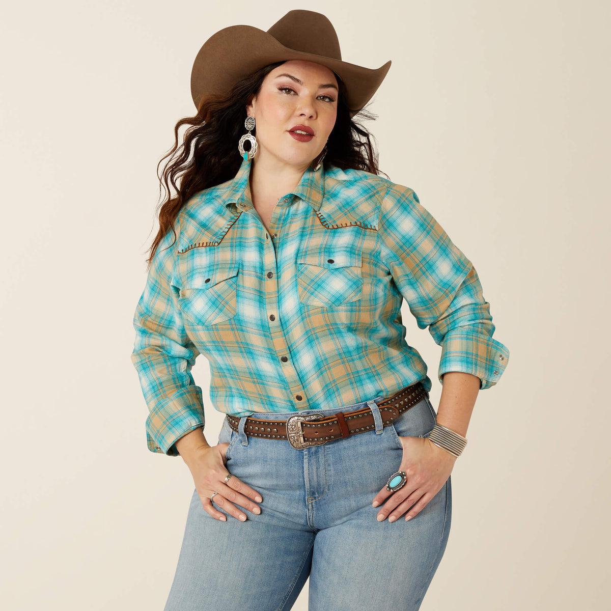 Ariat Women's Roping Plaid   Shirt