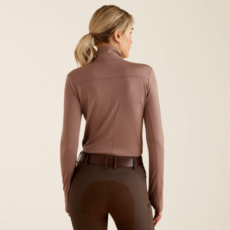 Ariat Women's Cheviot 1/4 Zip Long Sleeve Baselayer - Twilight Mauve