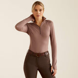 Ariat Women's Cheviot 1/4 Zip Long Sleeve Baselayer - Twilight Mauve