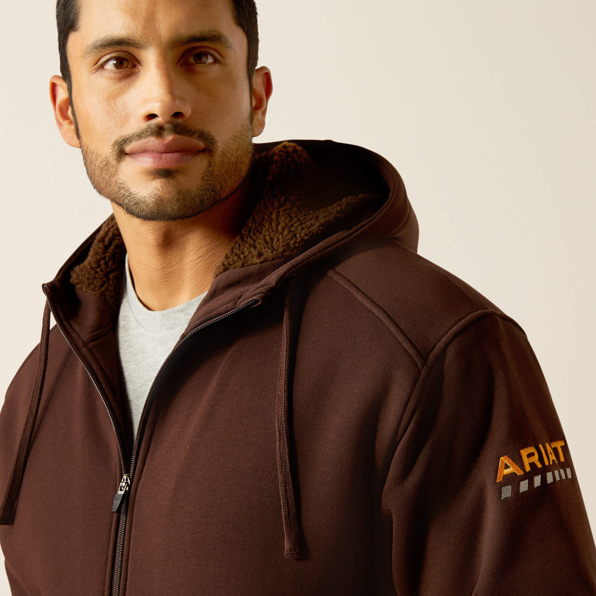 Ariat Men's Rebar All-Weather Sherpa-Lined Full Zip Hoodie