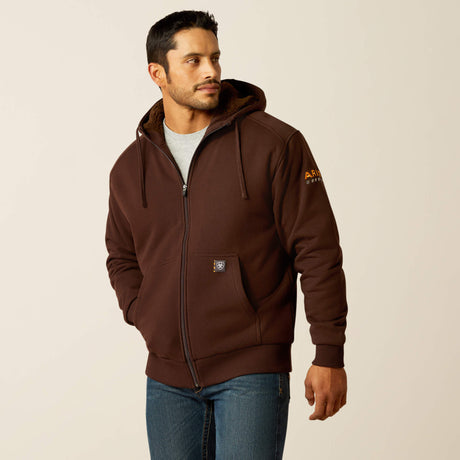 Ariat Men's Rebar All-Weather Sherpa-Lined Full Zip Hoodie