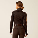 Ariat Women's Tek Team 1/2 Zip Sweatshirt - Navy Heather - Mole/Tannin