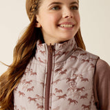 Ariat Youth Bella Insulated Reversible Vest - Scattering Horses