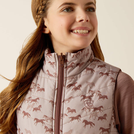 Ariat Youth Bella Insulated Reversible Vest - Scattering Horses