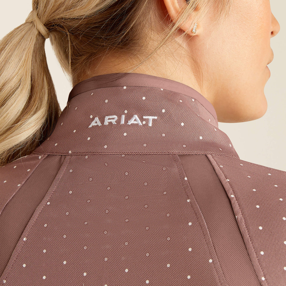 Ariat Women's Sunstopper 3.0 1/4 Zip Baselayer - Twilight Mauve Dot