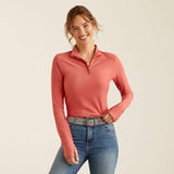 Ariat Women's Lowell 3.0 1/4 Zip Baselayer - Dusty Cedar