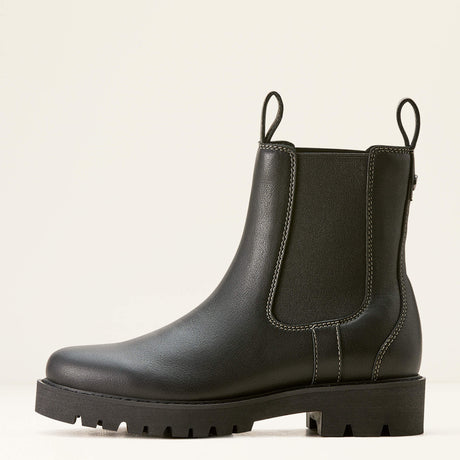 Ariat Women's Wexford Lug Mid Waterproof Chelsea Boot - Rockwood - Jet Black